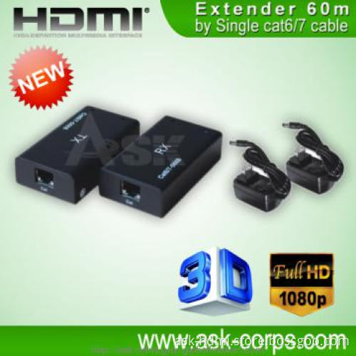 HDMI Extender over 60M by single Cat5 /5E/6/7 Full HD 1080P